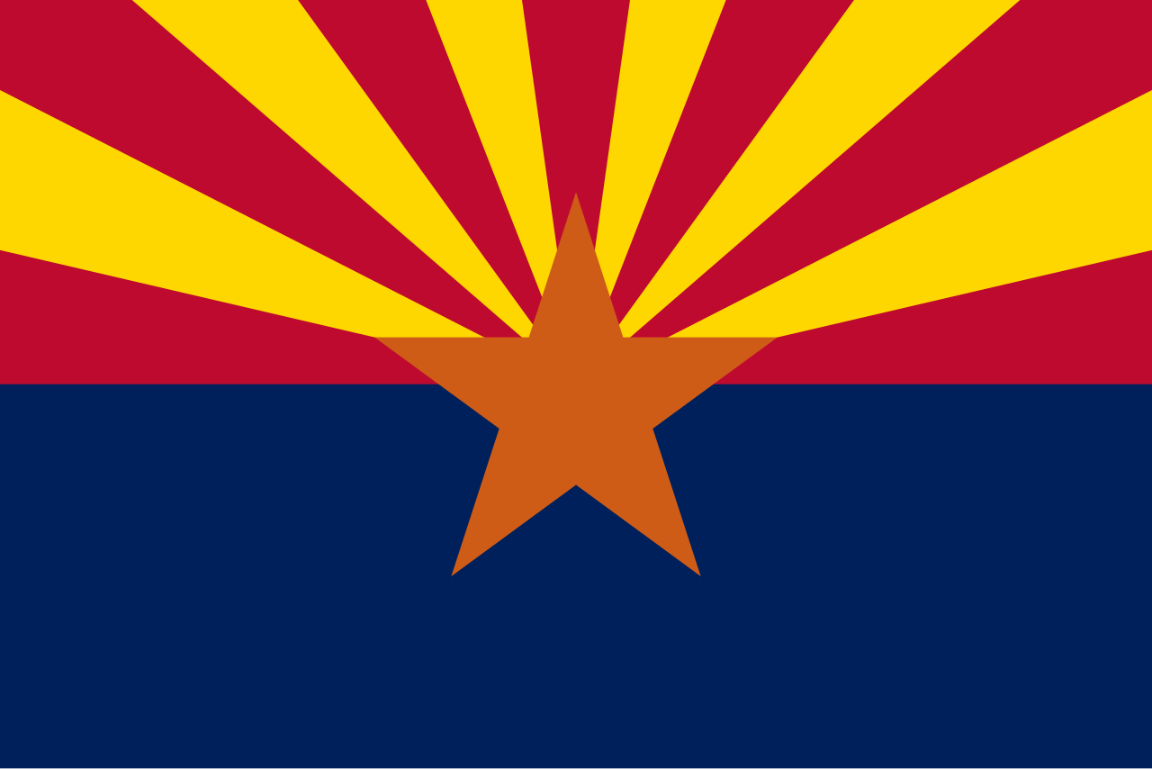 Arizona state flag - Remote PE stamp services available