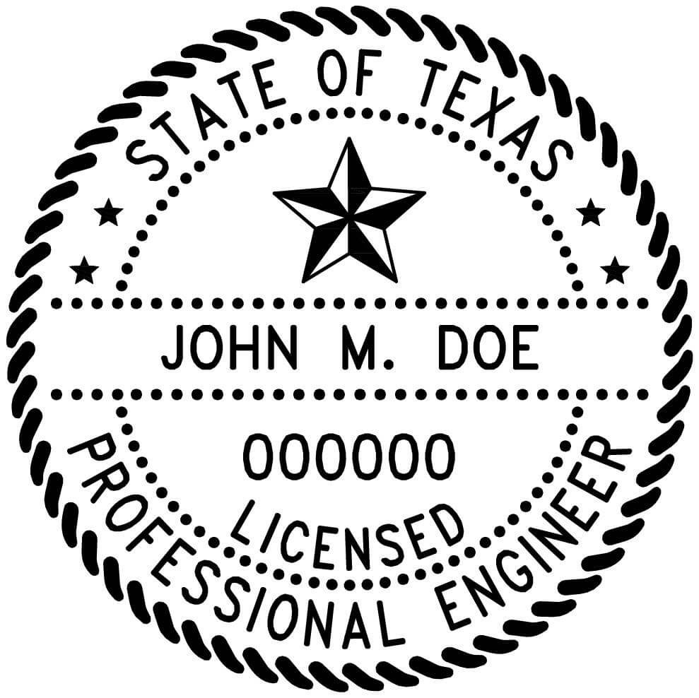 Texas Professional Engineer stamp